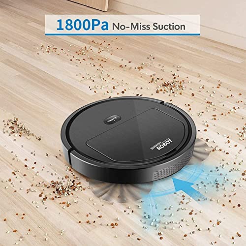 Robot Vacuum,Robotic Vacuums Cleaner with Self-Charging,with 360° Smart Sensor Protectio,Multiple Cleaning Modes Vacuum Best for Pet Hairs,Tile & Medium Carpet, Floor Cleaner Robot for Wood Floors