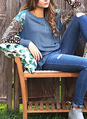51quK6OmlBL Sudadera de piel de serpiente con estampado de leopardo para mujer, de manga larga, con cuello redondo, blusa de túnica Sudadera de piel de serpiente con estampado de leopardo para mujer, de manga larga, con cuello redondo, blusa de túnica - Imagen 4