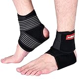 PrettyCare Ankle Brace 2 Pack ( Lightweight and Slim ) Achilles Tendon Support Braces Protector with Adjustable Wrap Band for Sport Protection & Pain Relief for Running Basketball for Men, Women