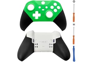 Hzxkqmil Replacement Housing Shell Case Front Back Cover Faceplate Accessories for Xbox Elite Series 2 Controller, Green + White