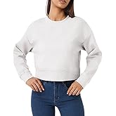 Ymoshoe Cropped Sweatshirts For Women Soft Crewneck Sweatshirt Long Sleeve Basic Fall Winter Tops 2025