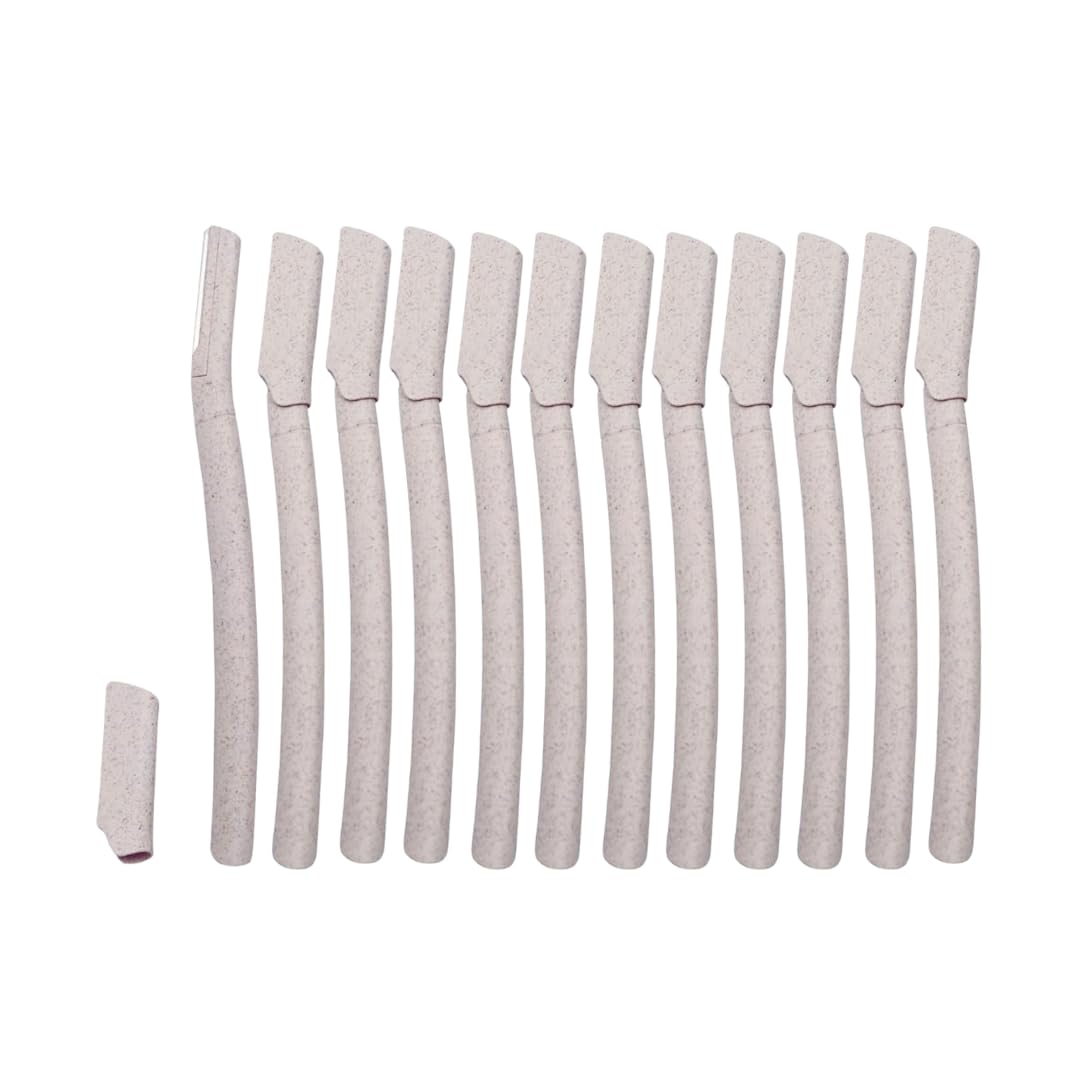 GENDA Dermaplaning Blades for Face | Facial Hair Remover for Women | Eyebrow Razor Biodegradeable Face Razors | Easy to Use Peach Fuzz Remver and Dead Skin (Pack of 12)