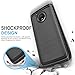 TJS Phone Case for Motorola Moto E4 Plus, Dual Layer Hybrid Shock Absorption Case Carbon Fiber Metallic Brush Finish Back Hard TPU Inner Layer (Black)