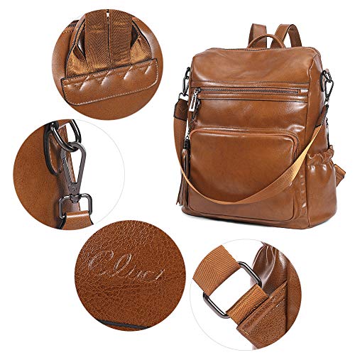 CLUCI Backpack Purse for Women Fashion Leather Designer Travel Large