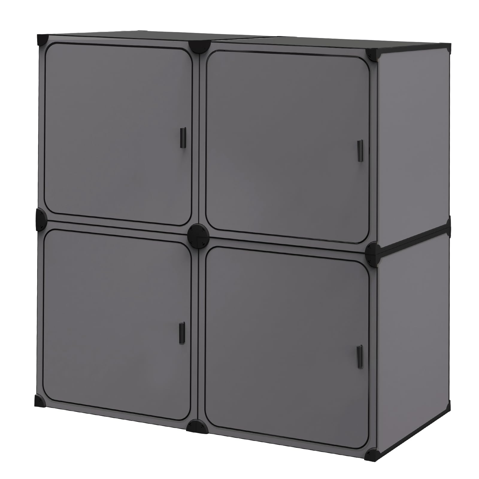Photo 1 of GlasFlength Cube Storage Organzier with Doors 4-DIY Closet Organizers and Storage Cube Shelves Portable Closet Bookcase Modular Storage Shelves for Bedroom,Kids,Closet,Bathroom