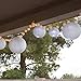 Just Artifacts Decorative Round Chinese Paper Lanterns 12pcs Assorted Sizes (Color: White)