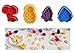 Cookie Cutter Embossing Mold Set By Garloy(4 Pack),Mini Christmas Fruit Theme Cute Cookies Cake Topper Sugar Craft Chocolate Plunger Cutter Mold,Spring-loaded Handle,Food Safe Plastic(Colors May Vary)
