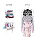 Homend 6-Tier Skirt Hangers Foldable Pants Hangers Closet Organizer Stainless Steel Fold up Space Saving Hangers (5 Pack)