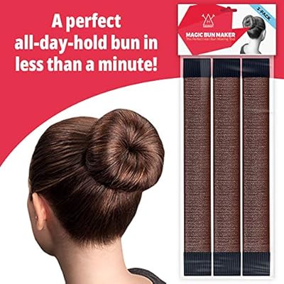 Hawwwy 3 Piece Hair Bun Maker Easy Fast Snap Roll Bun Tool