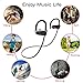 Sports Bluetooth Headphones, CDP Bluetooth Earphones Noise Cancelling, IPX7 Waterproof Headsets,8 Hrs Play, HD Stereo HiFi Sound Enhanced Bass,Running earphone with Mic for Sports,Driving,Gym. (Black)