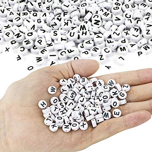 2 1000pcs+Acrylic+Alphabet+Necklace+Bracelet