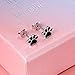 Sterling Silver Forever Love Front and Back Heart Stud Puppy Paw Earrings Jacket for Women Girls