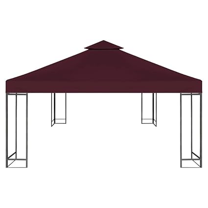 Tidyard- 2-Stufiges Pavillon Ersatzdach Pavillondach 310 g/m² 3x3 m Dach PVC Wasserdicht Pavillonabdeckung für Pavillon Garte