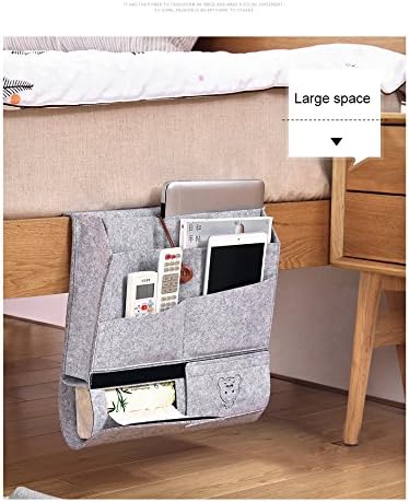 Glopole Bedside Caddy - Hanging Storage Organizer for Books, Phones, Tablets, Accessory and TV Remote - Best for Headboards, Bed Rails, Dorm Rooms, Bunk Beds, Apartments, Bathrooms