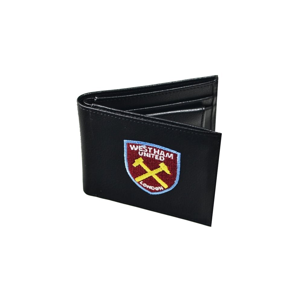 West Ham FC New Official Football Club Embroidered Leather Wallets (West Ham FC Crest)