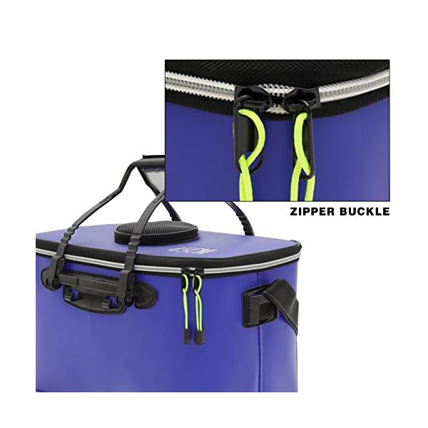 BOSSXIN-EVA-Waterproof-Fishing-Water-Bucket-Portable-and-Easy-Cleaning-Fishing-Bait-Storage-Box-with-Breathable-Mesh-Top-Pocket-Perfect-for-Fishing-Camping-HikingTraveling-Car-Washing