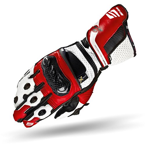 SHIMA RS-1 Sport Mens Protective Leather Motorcycle Gloves - Red/XL
