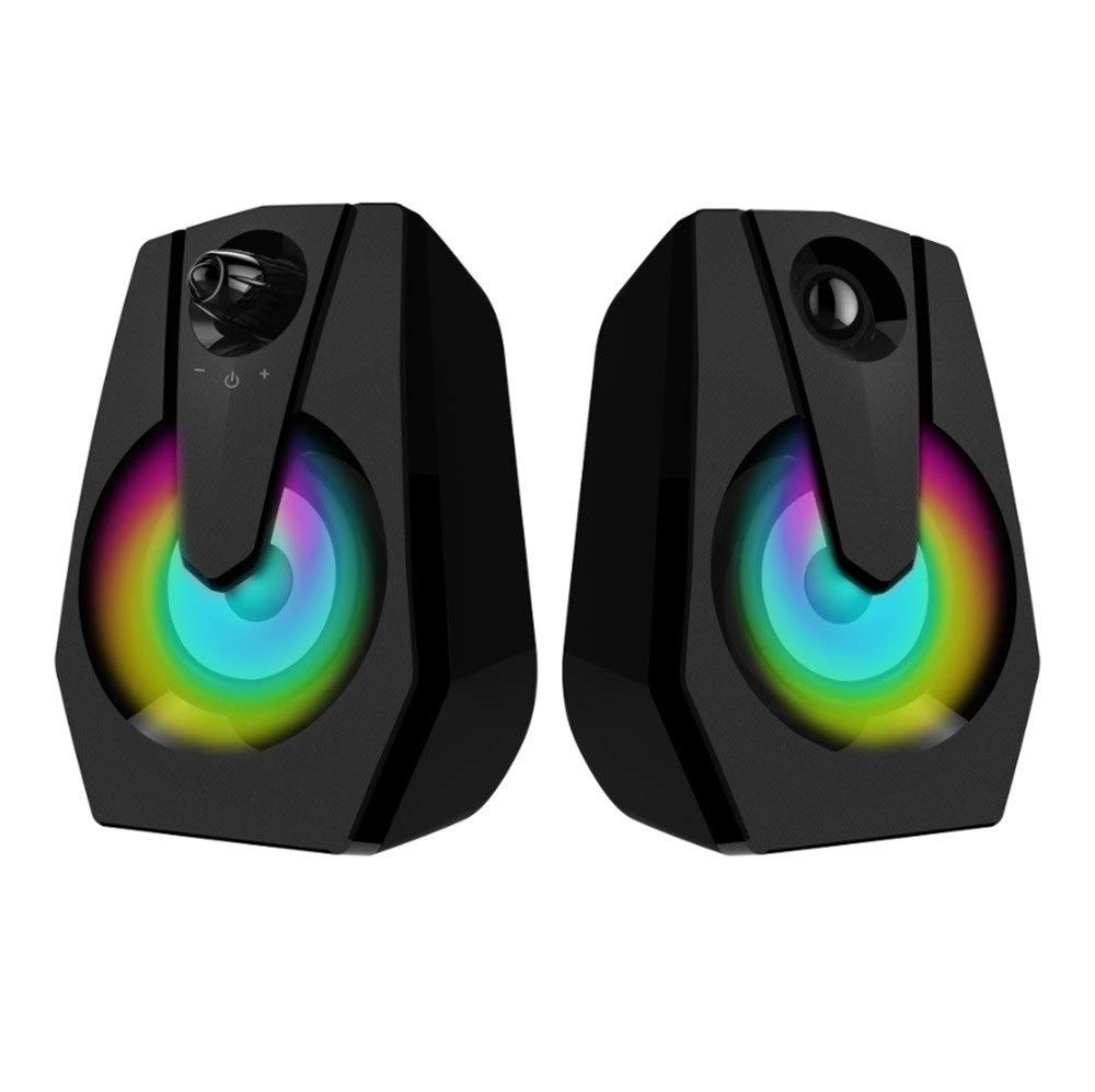 BENA Portable Speakers Speaker Music Player, Stereo Computer Speakers bass Bright LED Dual Speakers 