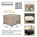 ULTCOVER Waterproof Patio Ottoman Cover Square Outdoor Side Table Furniture Covers Size 32L x 32W x 20H inch