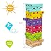 Bimi Boo Tumbling Tower Montessori Toy - Wooden Blocks Stacking Game for Kids 3+ year olds - Tumbling Stacking Blocks for Family Game Night (54 Blocks, 1 Dice)