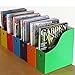 Evelots Magazine File Holder Organizer Box (6, 12, or 24 Pack) Storage for Desk and Shelves Multiple Color Options - Includes Labels for Organization