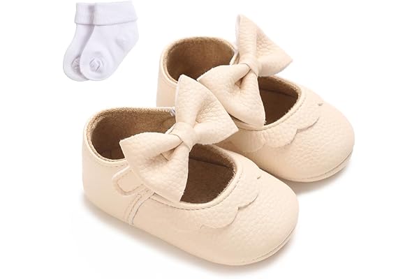 Sehfupoye Baby Girls Princess Wedding Mary Jane Shoes Ballet Flats Anti-Slip Toddler Bow