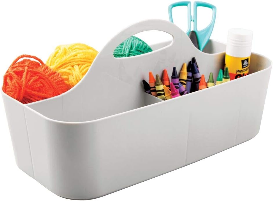 mDesign Plastic Portable Craft Storage Organizer Caddy Tote