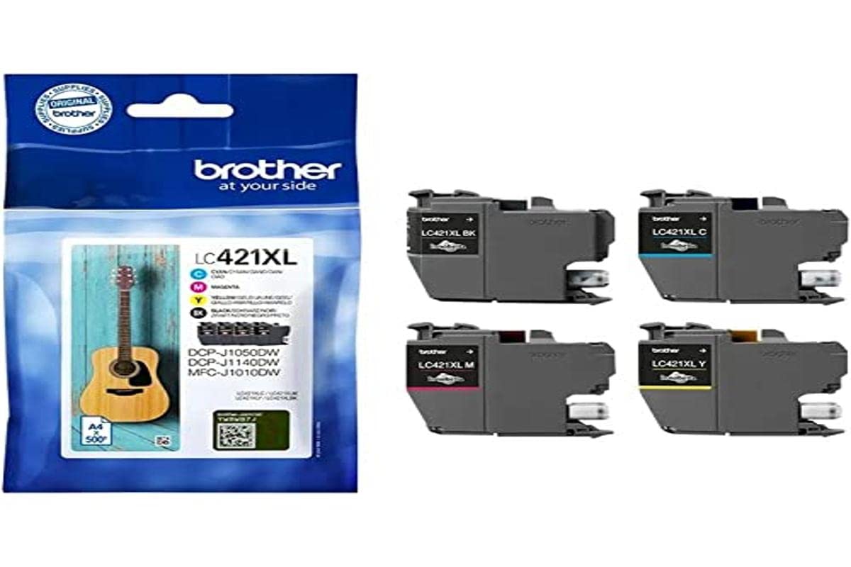 Brother LC421XL Value Pack - 4 Pack - XL - Black, Yellow, Cyan, Magenta - Original - Ink Cartridge