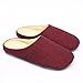 Ofoot Men's & Women's Worsted Fabric Memory Foam Slip-on House Slippers, Anti-slip Indoor Shoes