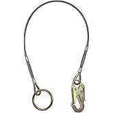 Palmer Safety 6' Anchor Cable Cross Arm with 1/4&rdquo; Vinyl Coated I-Beam Cable, Ring on One End and Locking Snap Hook on Opposite End - Meets or Exceeds ANSI Z359.18-2017