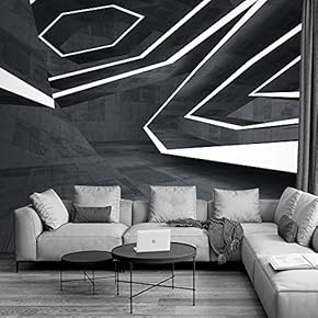 Wall Murals for Bedroom Modern Steel Feature Removable Wallpaper Peel and Stick Wall Stickers - 66x96 inches