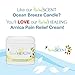 HerbalSCENT Ocean Breeze Scented Candle Blue Paraffin Wax Tin Candles, Long Lasting Burn Time Up to 25 Hours, Best for Spa/Home/Travel or as a Gift, Indoor and Outdoor Use