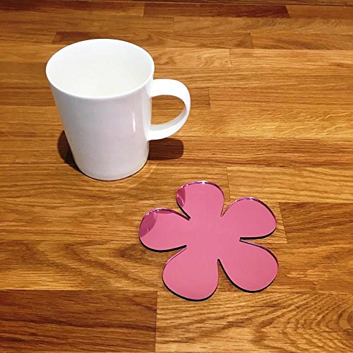 Super Cool Creations Coasters - Daisy Shaped - Pink Mirror - 8 Set