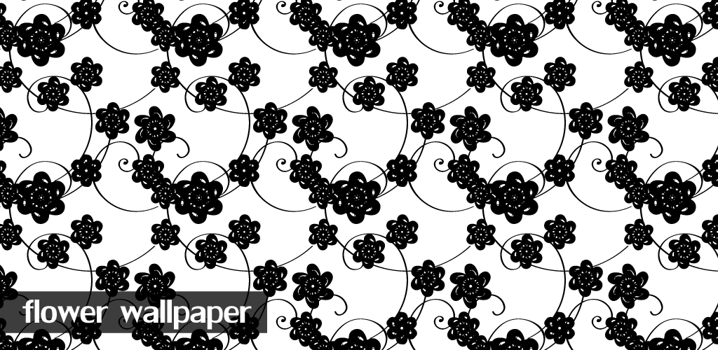 白黒花柄 スマホ待ち受け壁紙 Amazon Co Jp Appstore For Android