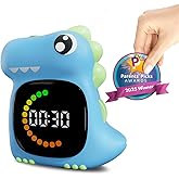 Visual Timer for Kids, Blue Dinosaur Digital Toddler Timer Visual Countdown | Rechargeable, LED screen, Color Progress Ring, up to 99 minutes, TV, Potty Training, 2-Min Toothbrush Setting, Teeth Brushing