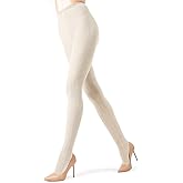 MeMoi Toronto Cable Cotton Tights for Women, Cozy and Breathable Warm Sweater Tights - Sizes S to XL