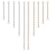 Sunmns Stainless Steel Necklace Bracelet Extender Chain Set, 10 Pieces (Golden, Silvery)