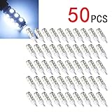 DGCUS 50 X T10 13-SMD 5050 Car RV Camper LED Turn Signal Lights Bulbs 194 921 912 Cool White