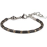 Casvia Handmade IronRock Hematite Mens Bracelet Adjustable Design for Effortless One-Handed Wear Volcanic Spirit Mens Jewelry chakra bracelets Ideal Gift for Yourself Friends or Father