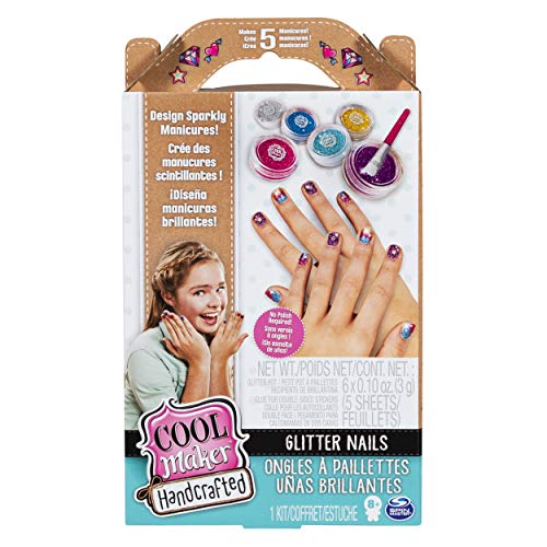 Cool Maker, Handcrafted Glitter Nails Activity Kit, Makes 5 Manicures, for Ages 8 & Up
