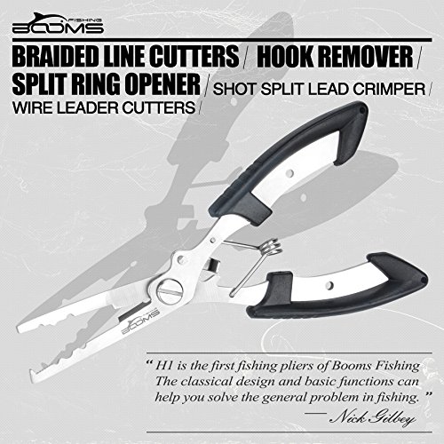 Booms-Fishing-H1-Fishing-Pliers-Stainless-Steel-Tools-with-Sheath-Lanyard-67in-3-Color-Available