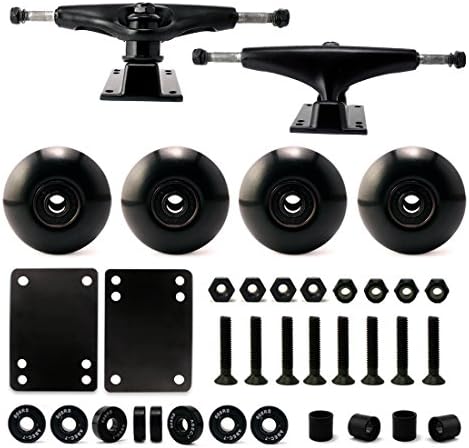 5.0 Skateboard Trucks (Black), Skateboard Wheels 52mm, Skateboard Bearings, Skateboard Pads, Skateboard Hardware 1"