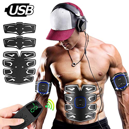 UNOSEKS Pro Abs Muscle Stimulator with Remote Control, Smart Muscle Training Abdominal Toning Belt, RoHS and CE Certified, for Abdomen,Arm,Leg for Men Women at Home or Office
