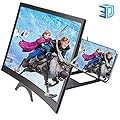 MOGOI 12 Inch Curve Screen Magnifier, 3D Screen Amplifier Enlarger Projector Screen HD Smartphone Magnifying Glass Foldable Phone Holder Stand for Movies/Videos/Gaming