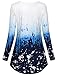 Plus Size Tunic Tops,MOOSUNGEEK Office Ladies Leisure Vintage Fashion Space Dye Blouses Shirts Royal Blue L