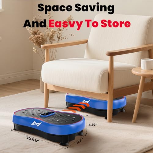 AXV Vibration Plate Fitness Platform Exercise Machine Vibrating Shaking Full Body Shaker Workout Vibrate Stand Shake Board Sport for Weight Loss Fat Burner for Gym Home Office