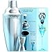 Kitchen Joy Cocktail Shaker Bar Set, Bundle with Jigger and Built-In Strainer 24 Ounce and Cocktails Recipes eBook