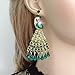 EVER FAITH Austrian Crystal Graceful Peacock Bird Chandelier Earrings