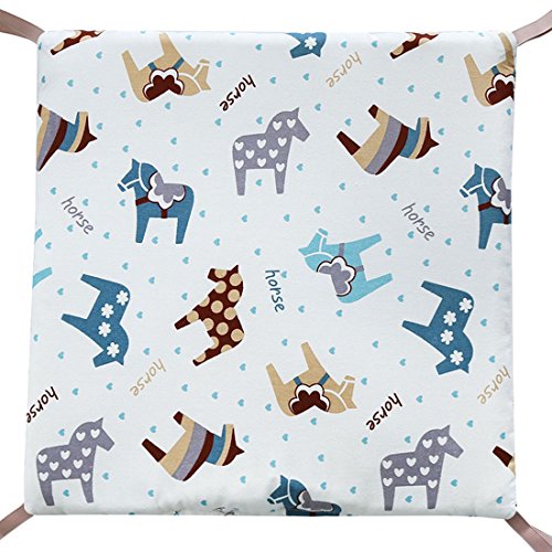 Hengfey Baby Crib Bumper Breathable Cotton Pad Horse 30 cm × 6 PCS - Thumbnail 7