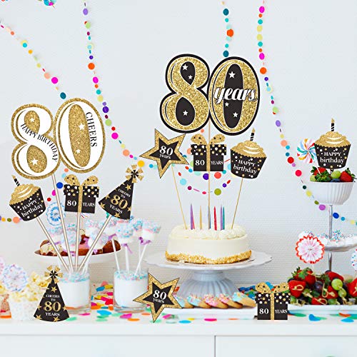 4 Birthday+Decoration+Toppers+Centerpiece+Supplies